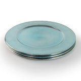 Set Of Blue Charger Plates 33cm Under Plates Round Chargers Christmas Plates