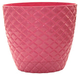 Large Pink Diamond Cut Modern Large Plant Pot Indoor / Outdoor 5.6L Planter