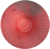 Set of Red Placemats Christmas Dinner 40cm Large Round Place Mats Cut-out Design