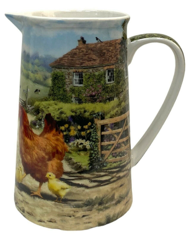 Fine China Milk Jug Leonardo Collection Cockerel & Hen Tea Coffee Jug 600ml