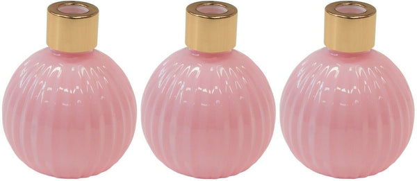 3 Piece Reed Diffuser Home Fragrance Set Peony & Bush Scent Pink Gift 50ml Each