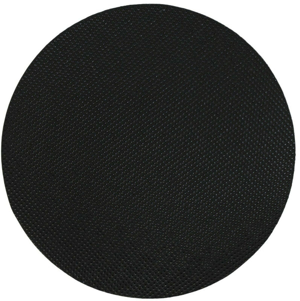 Round Black Placemats Set Of 4 23cm Diameter Reversible Hard Backed