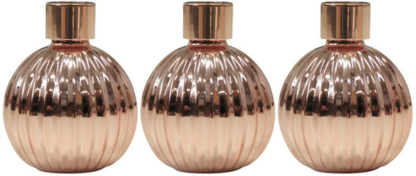 3 Piece Reed Diffuser Fragrance Set Nectarine Blossom & Honey Scent Rose Gold