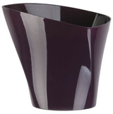 Set of 4 Purple Plastic Flower Plant Pots 14cm Medium Twisted Shape Planters