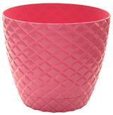 Large Pink Diamond Cut Modern Large Plant Pot Indoor / Outdoor 5.6L Planter