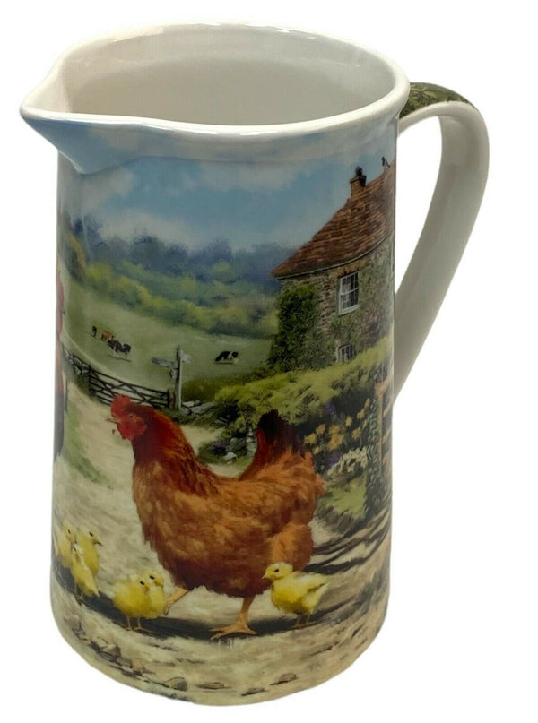 Fine China Milk Jug Leonardo Collection Cockerel & Hen Tea Coffee Jug 600ml