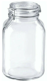 Large Glass Storage Jar 3 Litre Airtight Food Preservation Jar With Clip Top Lid