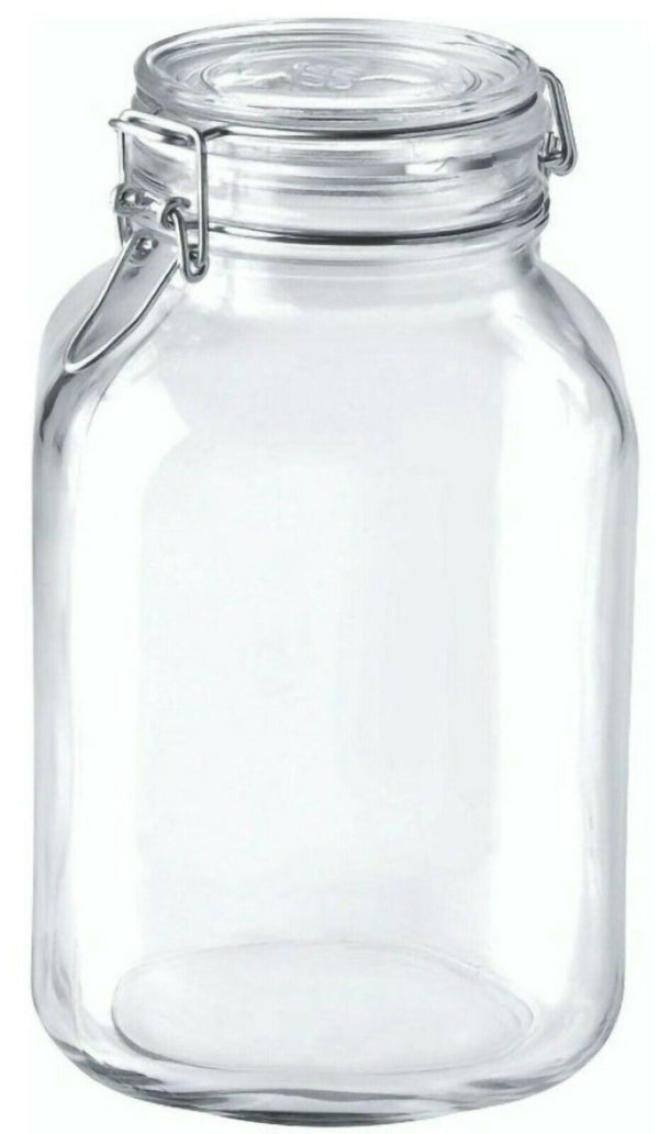 Large Glass Storage Jar 3 Litre Airtight Food Preservation Jar With Clip Top Lid