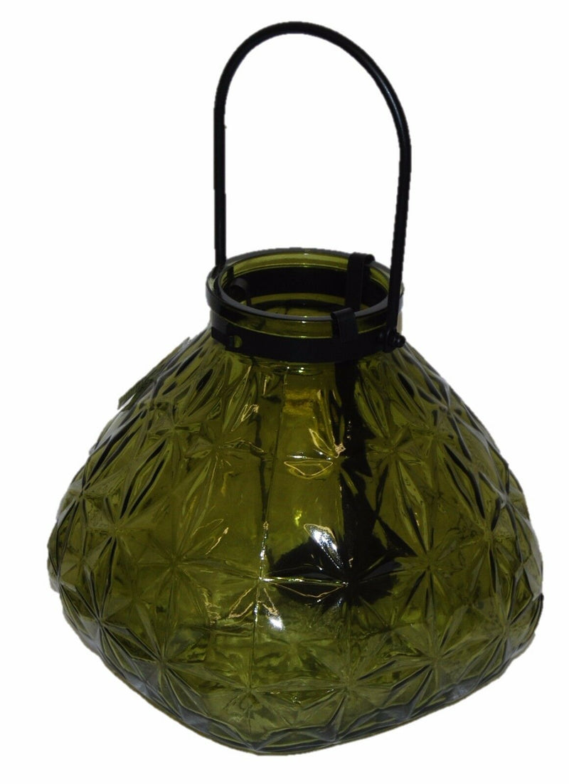 Very Large Heavy Glass Large Lantern Votive Holder Candle Holder Lantern