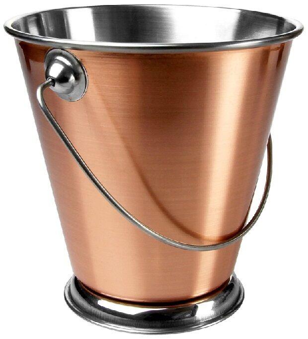 Stainless Steel & Copper Presentation Centerpiece Buckets & Mini Roasting Dish