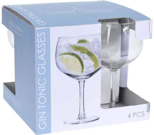 Set of 4 Jumbo Gin Glasses 650ml Gin Tonic Glass Gin Balloon