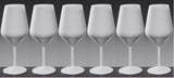 Set of 6 LARGE White Glass Wine Glass Red Wine Glass Gin Glass 530ml Capacity