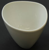 Set of 4 White Porcelain Bowls Shaped Cereal Breakfast Noodle Soup Bowls