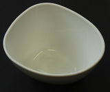 Set of 4 White Porcelain Bowls Shaped Cereal Breakfast Noodle Soup Bowls