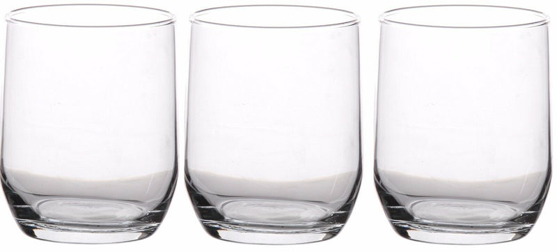 Set of 3 Wine Glasses Juice Water Glasses Set of 3 Large  Whiskey Tumblers 315ml