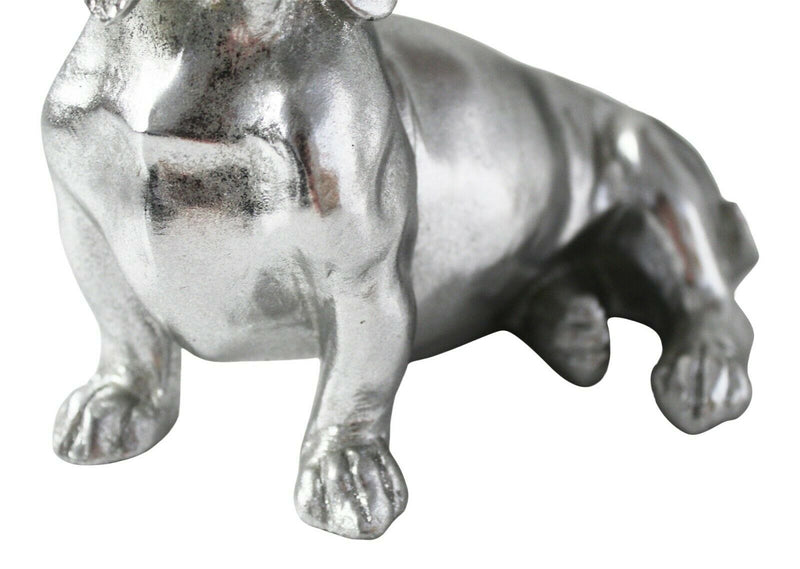 Dachshund Ornament Silver Dog Sculpture Shiny Home Decor Pet Shelf Figurine