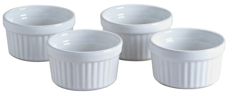 Mason Cash Set of Ramekins 4 Stoneware White Ramekin Souffles dishes