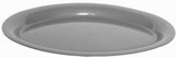 Set of 5 Oval Large Silver Stackable Serving Trays Restaurant Trays 42cm