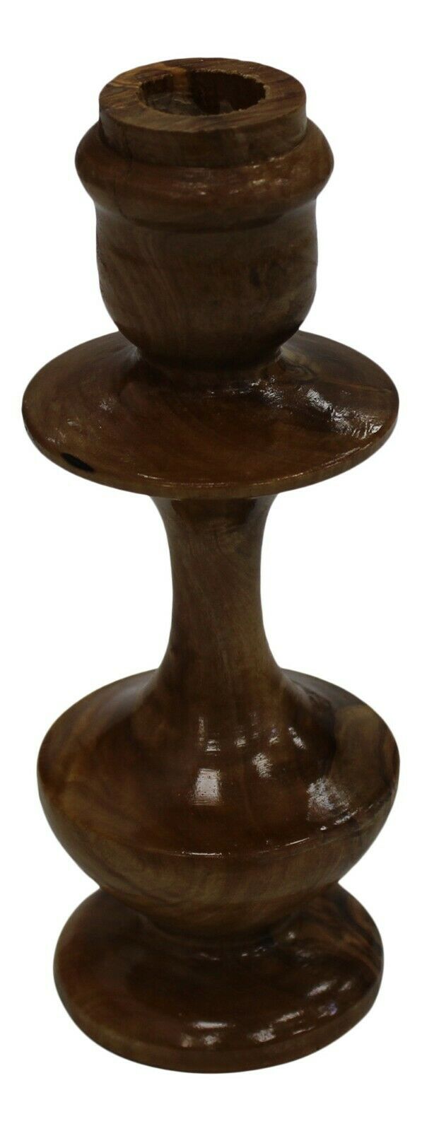 Rammento Hand Made Olive Wood Candle Stick Candle Holder Made in Tunisia