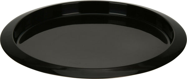 Large 35cm Round Serving Tray Stainless Steel Black Serving Tray