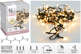 String Fairy Lights - 96 White LED Lights Garden Lounge Christmas Wedding Party