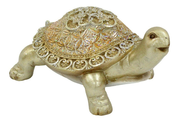 Home Decor Gold Turtle Resin Tortoise Figurine Wild Animals Display