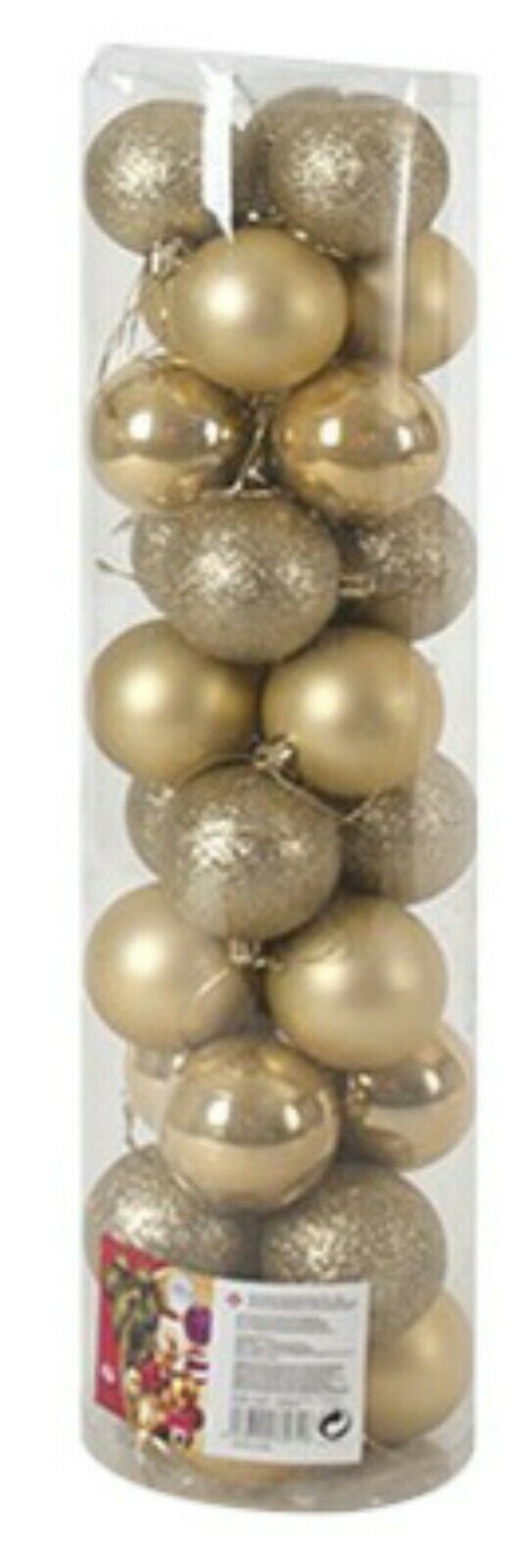 Gold Baubles Bulk Pack Christmas Tree Decoration Assorted Shiny Matt Glitter 6cm