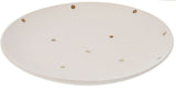 21cm Dinner Plate Stoneware Plate With Gold Dots White & Pink