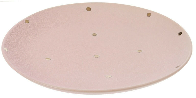 21cm Dinner Plate Stoneware Plate With Gold Dots White & Pink