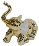 Straits Collection Gold Natural World Elephant Figurine 20cm Trunk Up