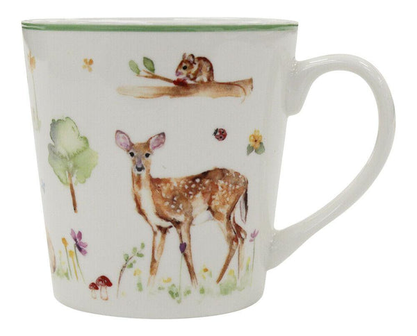 Set of 4 Leonardo Collection Fine China Coffee Woodlands Wildlife Mugs 350ml