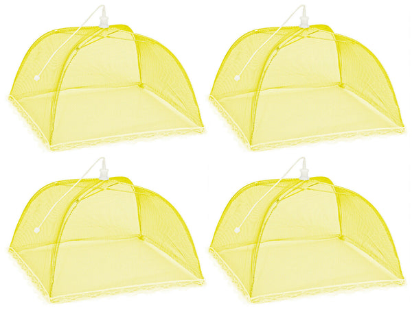 Mesh Pop Up Food Covers Set Of 4 Umbrella Dome Net For Outdoor Fly Bugs Insects