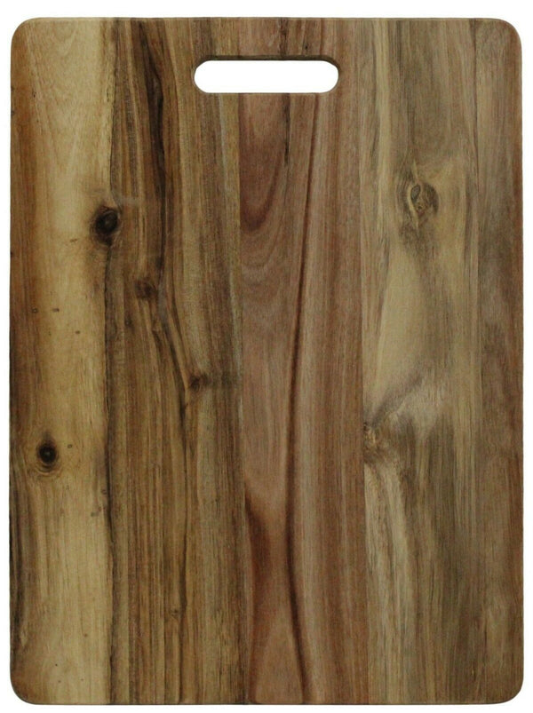 Large Acacia Wood Wooden Chopping Board With Juice Grooves 40 x 30cm Rectangle