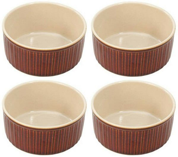 Set of 4 Zodiac Farmhouse Collection Ceramic Ramekin Soufflé Dishes 9.5cm