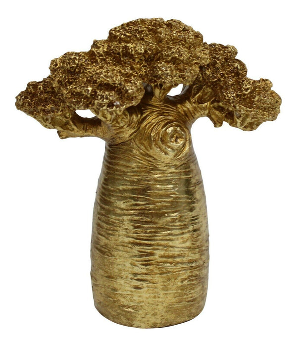 Baobab Ornamental Gold Tree 19cm Tall Centerpiece Mantelpiece Home Decor