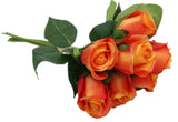 30cm Bouquet Roses Red Orange Pink Bunch Of 9 Heads of Roses Artificial Flowers