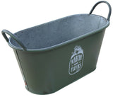 40cm Zinc Trough Planter Flower Pots Plant Pot Tub With Handles Vintage Green