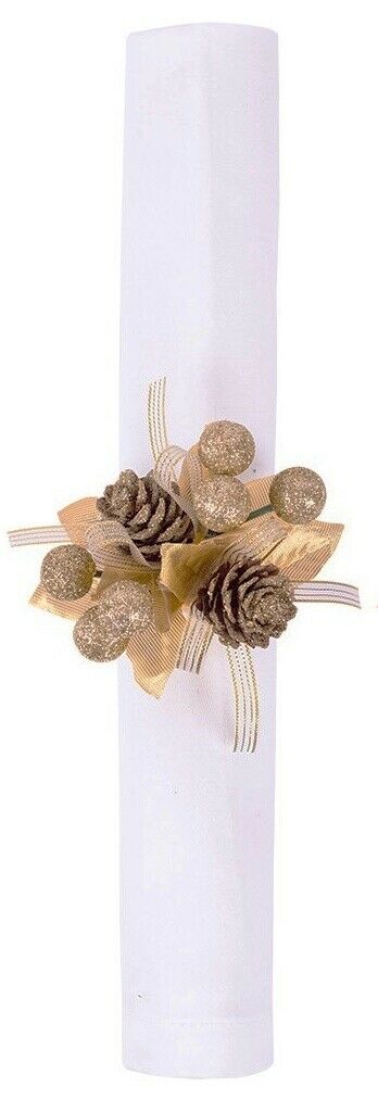 Set of 4 Christmas Gold Floral Napkin Rings Serviette Rings Generous Size
