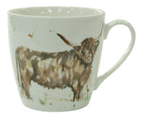 Set Of 4 Leonardo Collection Jumbo China Mug Gift Boxed Country Cow Theme 500ml