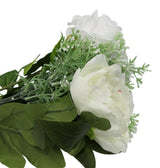 Fake Flowers Bunch Artificial Flower Bunch Bouquet White Rose & Dahlia Bouquet