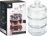 3 Tier Glass Cookie Jar Biscuit Sweets Glass Storage Jar Candy Jar Chocolate Jar