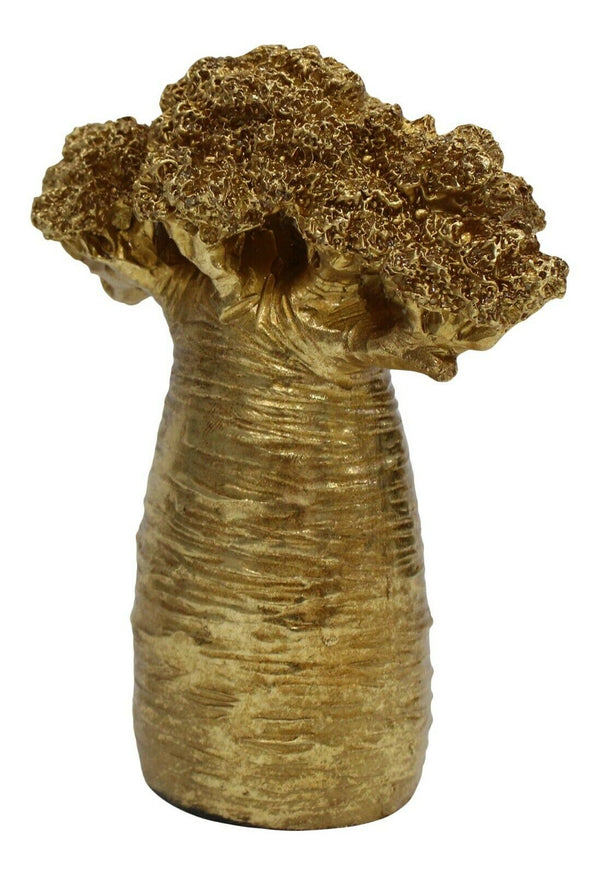 Baobab Ornamental Gold Tree 19cm Tall Centerpiece Mantelpiece Home Decor