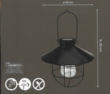 Led Solar Hanging Lantern Garden Light Patio Light 8 Micro Led Black Metal