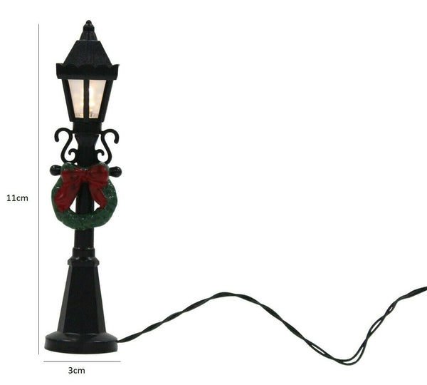 Winter Festive Decoration - Lightup Christmas Ornament Mini Village Lamp Posts