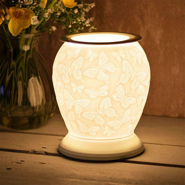 White Ceramic Electric Fragrance Diffuser Plug-in Aromatherapy Wax / Oil Warmer