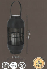 Solar Outdoor / Indoor Rattan Lights Hanging Lamp - Black / Brown Led Lamp