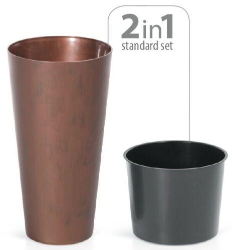 Large Tall Planter Plant Pot 57cm Tall Burnt Copper Colour Indoor & Outdoor Plan